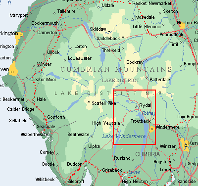 Overzichtskaart Lake District
