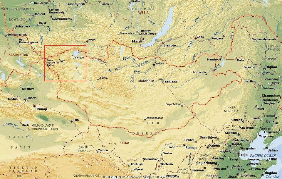 Overzichtskaart Mongoli